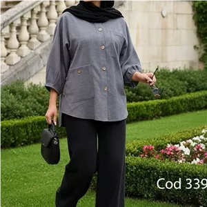 مانتو پاییزه شنل ارسال رایگان سایز تا 54 کد 339 مانتو پاییزی دکمه دار