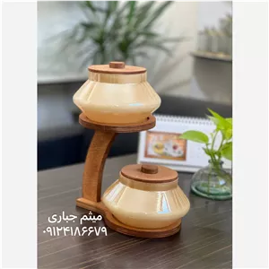 کاسه تنقلات کاراملی دو طبقه (پس کرایه)