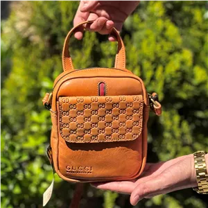 کیف دوشی چرم طبیعی GUCCI کد (7792)