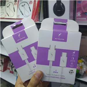 کابل شارژ 2سر تایپ سی فست شارژ تایپ c دیتادار دلفین