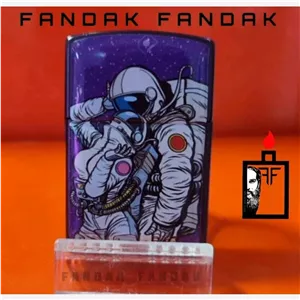 فندک طرح Zippo گازی ژله ای مدل کاپل فضانورد
