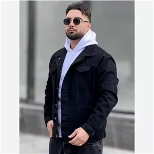 کت جین مشکی وذغالی مردانه اسلپ خارجی فول کش گرم بالا 
