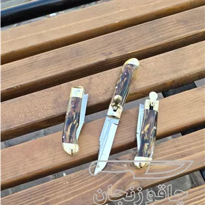 چاقو فشاری مجید سایز وسط دسته صدفی