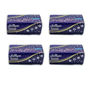 دستمال کاغذی 250 برگ دولایه سیگنال کد4 بسته 4 عددی