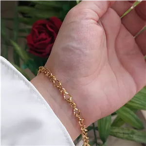 دستبندعمده ظریف با زنجیر فیگارو پیچ