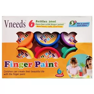 رنگ انگشتی vneeds بسته 6 رنگ کد 033