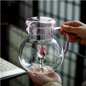 پارچ شب پیرکس گل رز
