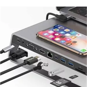 ایستگاه داک ONTEN چند منظوره Type-C وایرلس شارژ ONTEN Type-C MultiFunction Dock Station Wireless Fast Charger