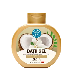 شامپو ژل حمام وانیل و نارگیل فرش فیل مدل Vanilla &amp  Coconutحجم 750 میل