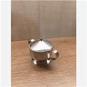 قندان نقلی پایه دار استیل طلایی (رنگ ثابت و ضدسیاه شدن)