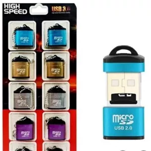 کارت خوان (ریدر) مدل Micro-SD USB3 فلزی. زنجیردار