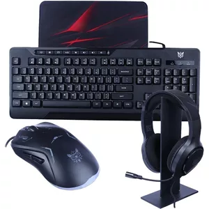 پک کامل گیمینگ اونیکوما مدل TZ5008( کیبورد- هدفون - موس - پد موس - استند هدفون)