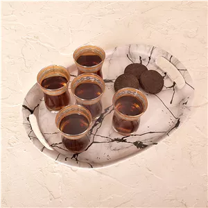سینی دسته دار مهروز مدل 5001 مرمر سایز 2030 سانتی متر ارسال پس کرایه 