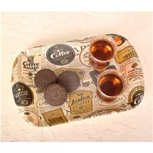 سینی دسته دار مهروز مدل 1001 coffee سایز 1525 سانتی متر ارسال پس کرایه 