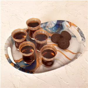 سینی دسته دار مهروز مدل 5002 مرمر سایز 2636 سانتی متر ارسال پس کرایه  مدل 1