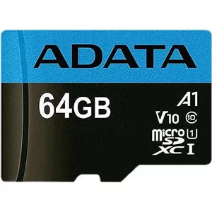کارت حافظه microSDXC ای دیتا مدل Premier کلاس 10 استاندارد UHS-I V10 A1سرعت 100MBps ظرفیت 64 گیگابایت به همراه آداپتو...