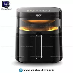 سرخ کن هواپز 6 لیتری لمسی دو المنت بدون روغن 2200 وات دیجیتالی کورس سرخکن اصلی مدل COURS CAF 1611 دو ایکس لارج