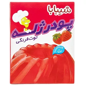 پودر ژله توت فرنگی شیبابا 