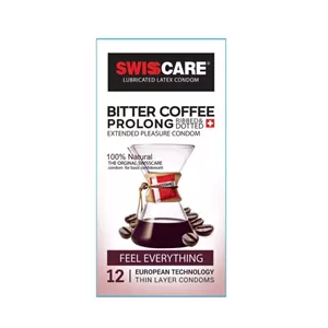 کاندوم خاردار و شیاردار قهوه سوئیس کر 12 عددی