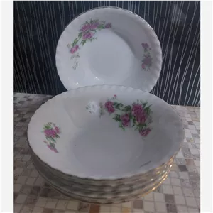 یک دست کاسه15.5سانت گلسرخی ژاپن قدیمی