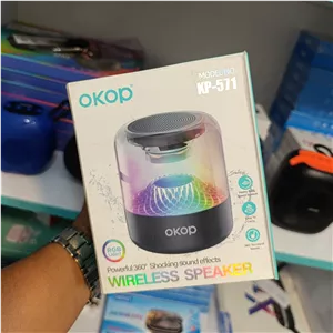 اسپیکر بلوتوثی شیشه ای با نورپردازی OKOP