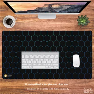 ماوس پد هومرو مدل MX1358 طرح Dark Hexagons 3D - با بهترین کیفیت