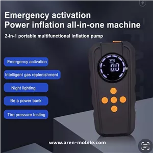 پمپ باد فندکی با جامپ استارت خودرو