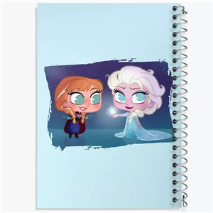 دفتر طراحی 50 برگ خندالو طرح السا و آنا انیمیشن فروزن Frozen کد 1245