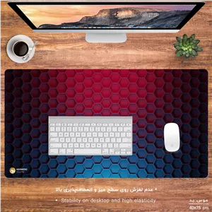 ماوس پد هومرو مدل MX1364 طرح Dark Hexagons 3D - با بهترین کیفیت