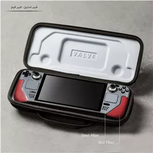 برچسب کنسول بازی ماهوت مناسب برای استیم دک مدل Steel FiberRed Fiber - با بهترین کیفیت