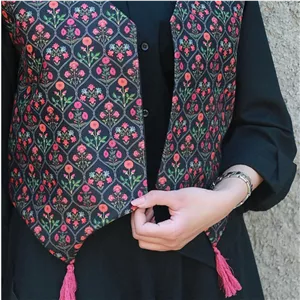 جلیقه مجلسی سنتی،جلیقه زنانه،وست،ژیله، مدل نسترن