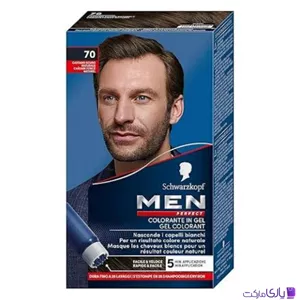 کیت رنگ موی مردانه شوارتسکف مدل MEN Perfect شماره 70 قهوه‌ای طبیعی