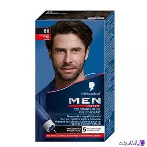 کیت رنگ ‌موی Schwarzkopf مردانه Men Perfect قهوه ای مشکی شماره 80