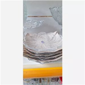 پیشدستی شیشه ای طرح گندم 6 عددی