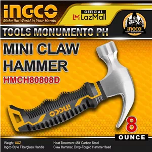 چکش اینکو مدل HMCH-80808D میخ کش دسته کوتاه وزن 340 گرم 24F
