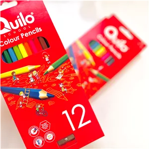 مداد رنگی 12 رنگ Quilo همراه تراش