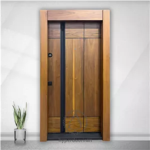 درب ضد سرقت روکش چوب طبیعی مدل نیلا (گردو-بلوط-راش) (Hz-127)