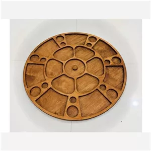 سینی مزه گرد چرخشی قطر75 کیفیت عالی چوب روس قابل شستشو