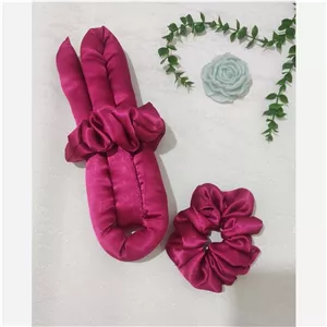 کرلی مو ساتن (بیگودی)فر کننده مو ساتن ابریشم بدون حرارت و ضد موخوره بدون هیچ آسیبی به مو 