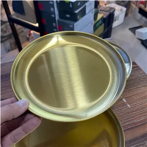 پیش دستی استیل طلایی رنگ ثابت
