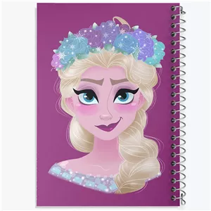 دفتر طراحی 50 برگ خندالو طرح السا و آنا انیمیشن فروزن Frozen کد 1265