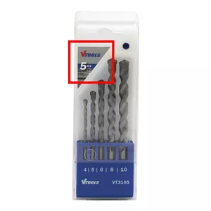 مته الماسه بتن وی تولز مدل YP-SIMAN-05 سایز 410 میلی متر مجموعه 5 عددی
