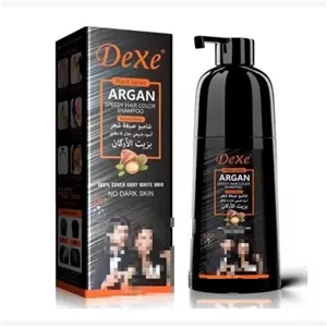 شامپو رنگ مو مشکی طبیعی در 8 دقیقه با روغن آرگان مراکش برند دکس DEXE