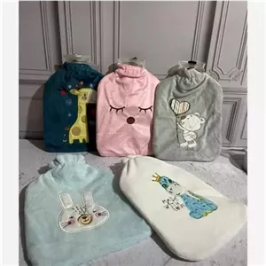 کیسه آب گرم اطفال کاور دار مخملی گلدوزی شده