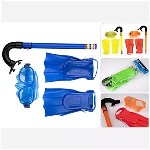 ست شنا و غواصی کودک مدل فانتزی (عینک، لوله تنفس و فین)عینک شنا غواصی با اسنورکل و فین پک 3 عددی