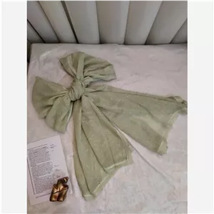 شال نخ کنفی وارداتی پولک دوزه شده 