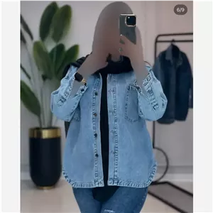 کت جین بلند زنانه رنگ آبی سایز فری مناسب سایز 38 تا 46