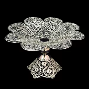ظروف ملیله کاری شیرینی خوری طرح گل کوچیک