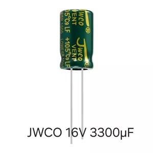 خازن الکترولیتی 3300uF16V برند JWCO اورجینال