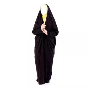 چادر مشکی بزرگسال مدل اماراتی درجه 2 ایرانی جرجت برند خدمتگزاران(701558) - 160